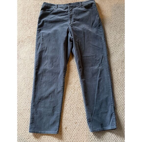 Fabulous Gloria Vanderbilt Gray Straight Leg Corduroy Pants 18, Rare Size - Picture 3 of 10